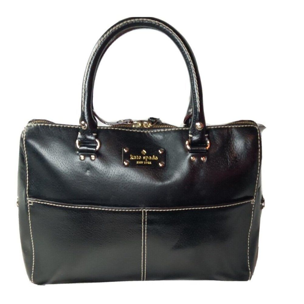 Kate Spade Kingston Wellesley Black Leather Handbag Kate Spade Kingston Satchel
